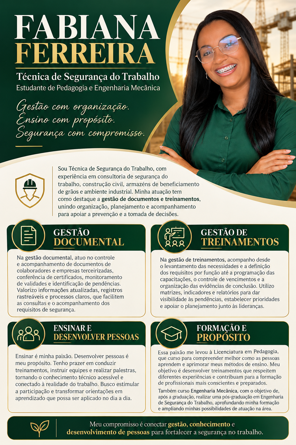 Fabiana Ferreira, Técnica de Segurança do Trabalho